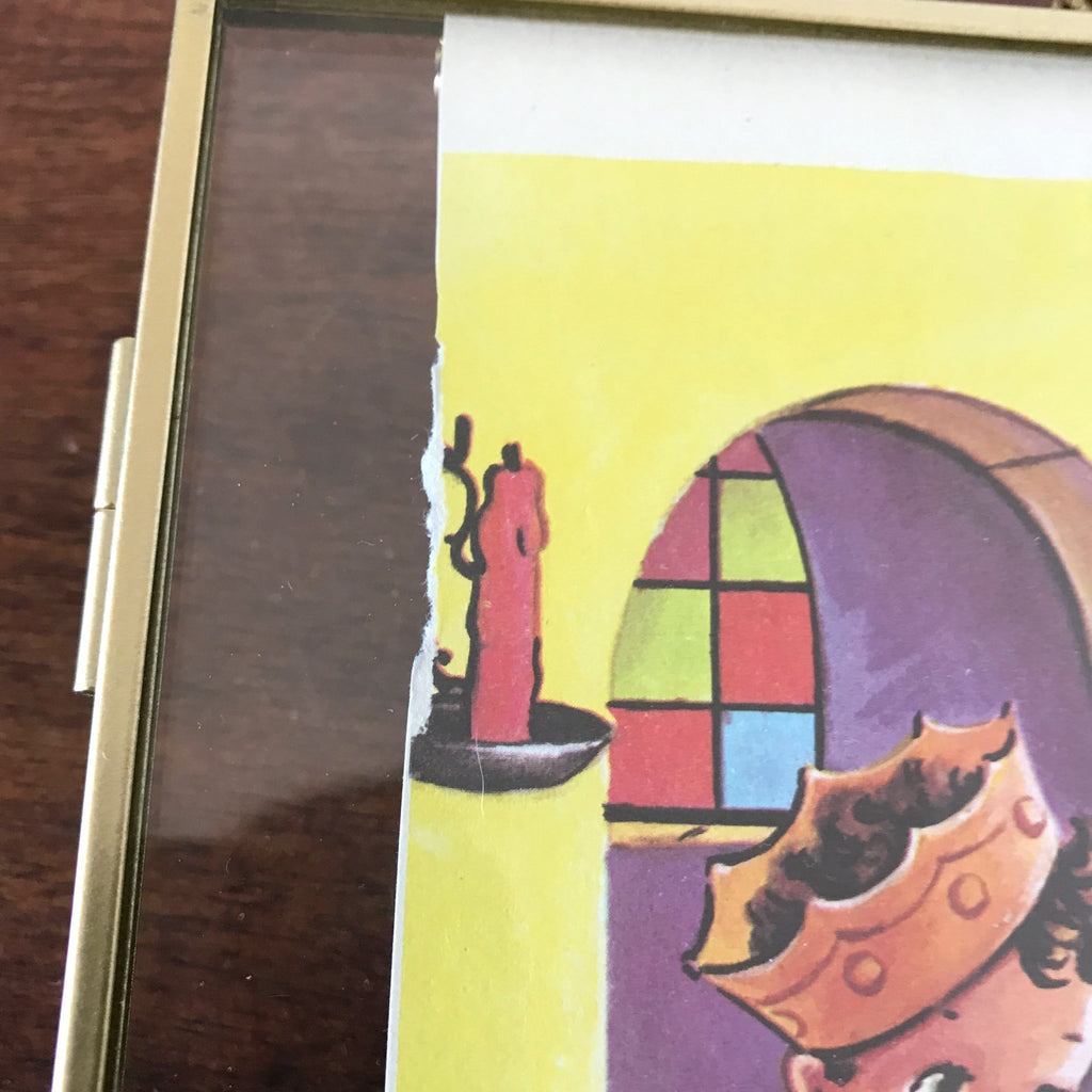 Lot de 3 planches illustrées vintage des années 60 recto et verso et paroles de chansons enfantines par Hello Broc brocante en ligne