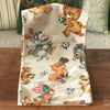 Coupon de tissu vintage pour enfant impression animaux 160 x 120 cm autour de 1980 par Hello Broc brocante en ligne