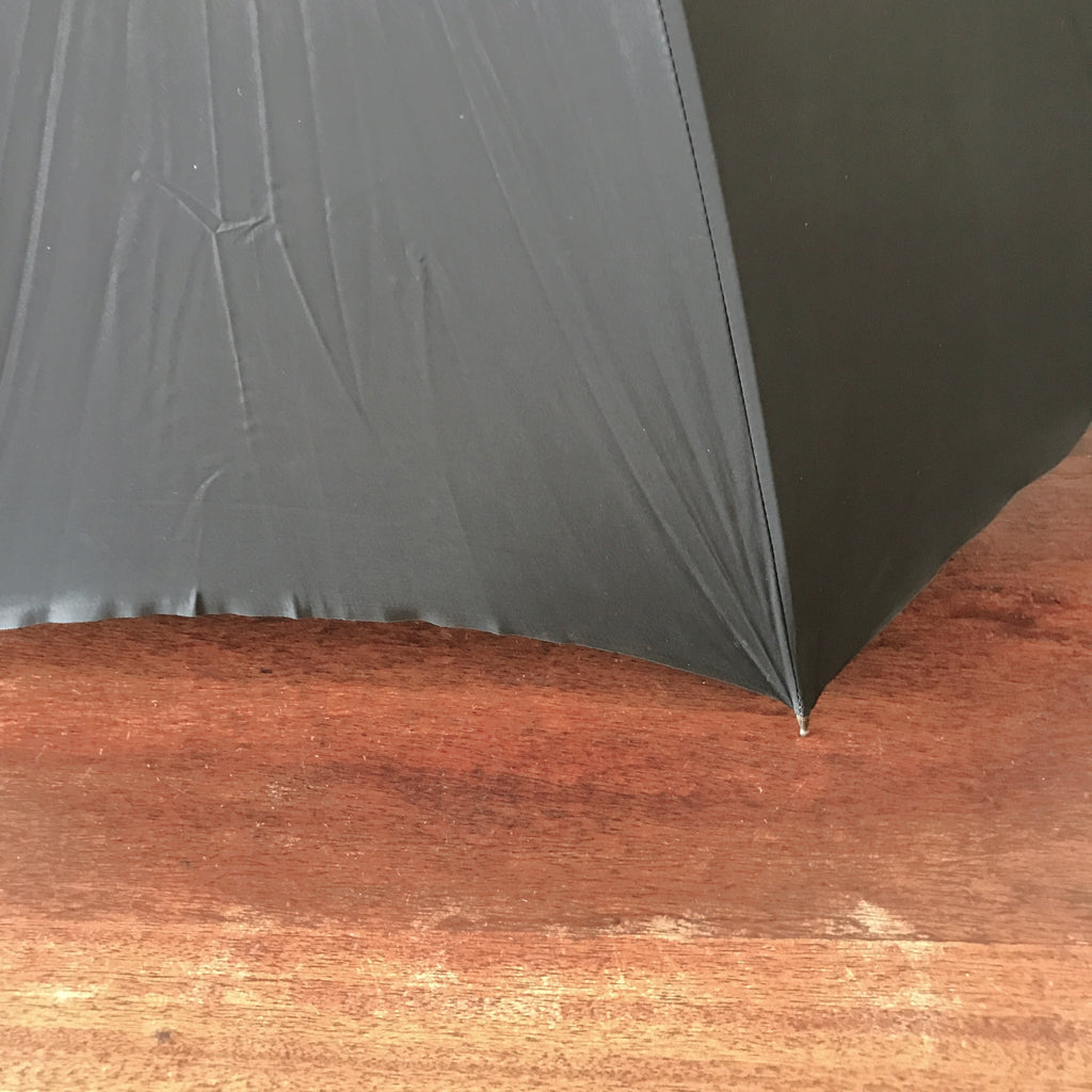 Grand parapluie vintage uni noir diamètre 85 cm par Hello Broc brocante en ligne