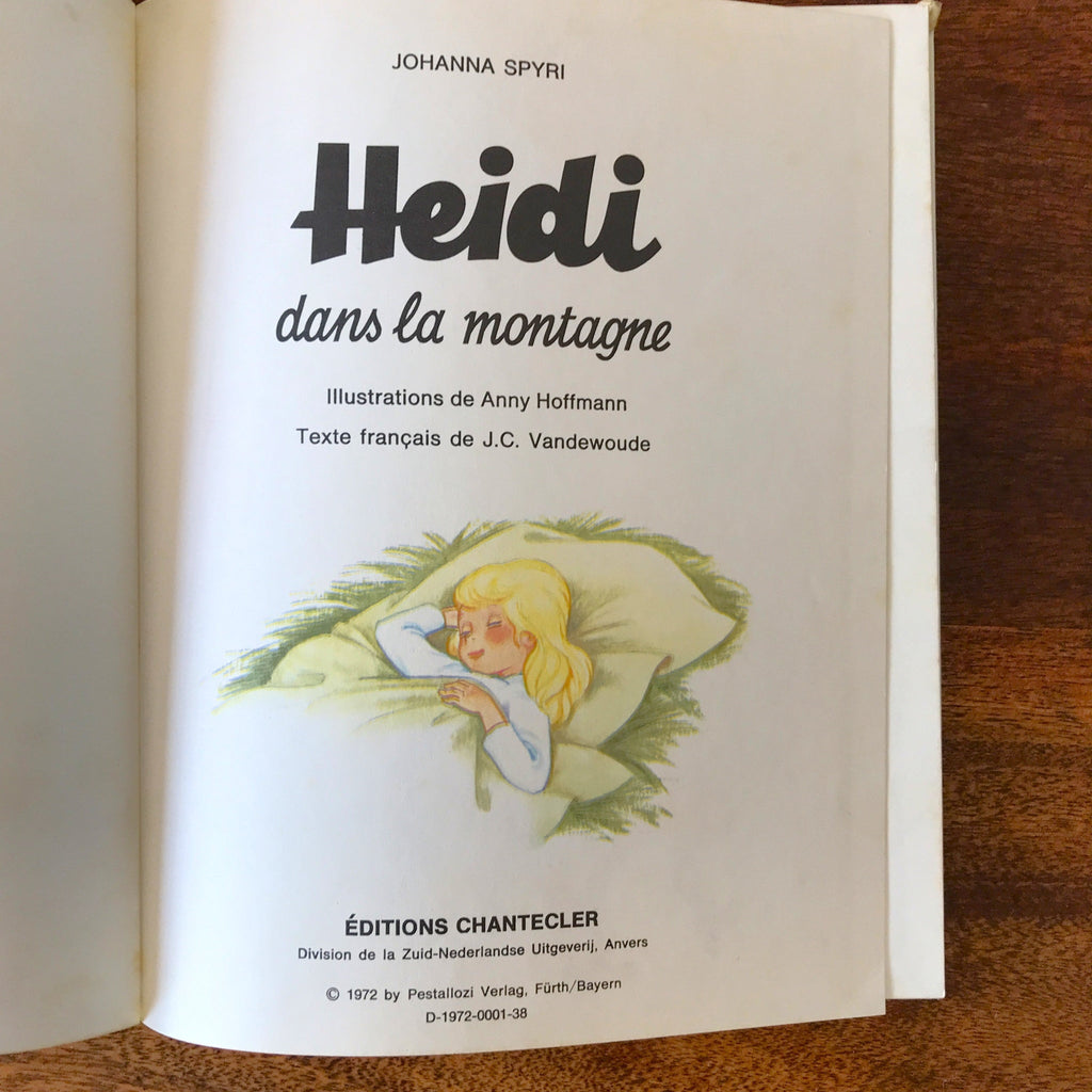 Livre illustré vintage pour enfant Heidi enfant de la montagne par Johanna Spyri 1972 par Hello Broc brocante en ligne