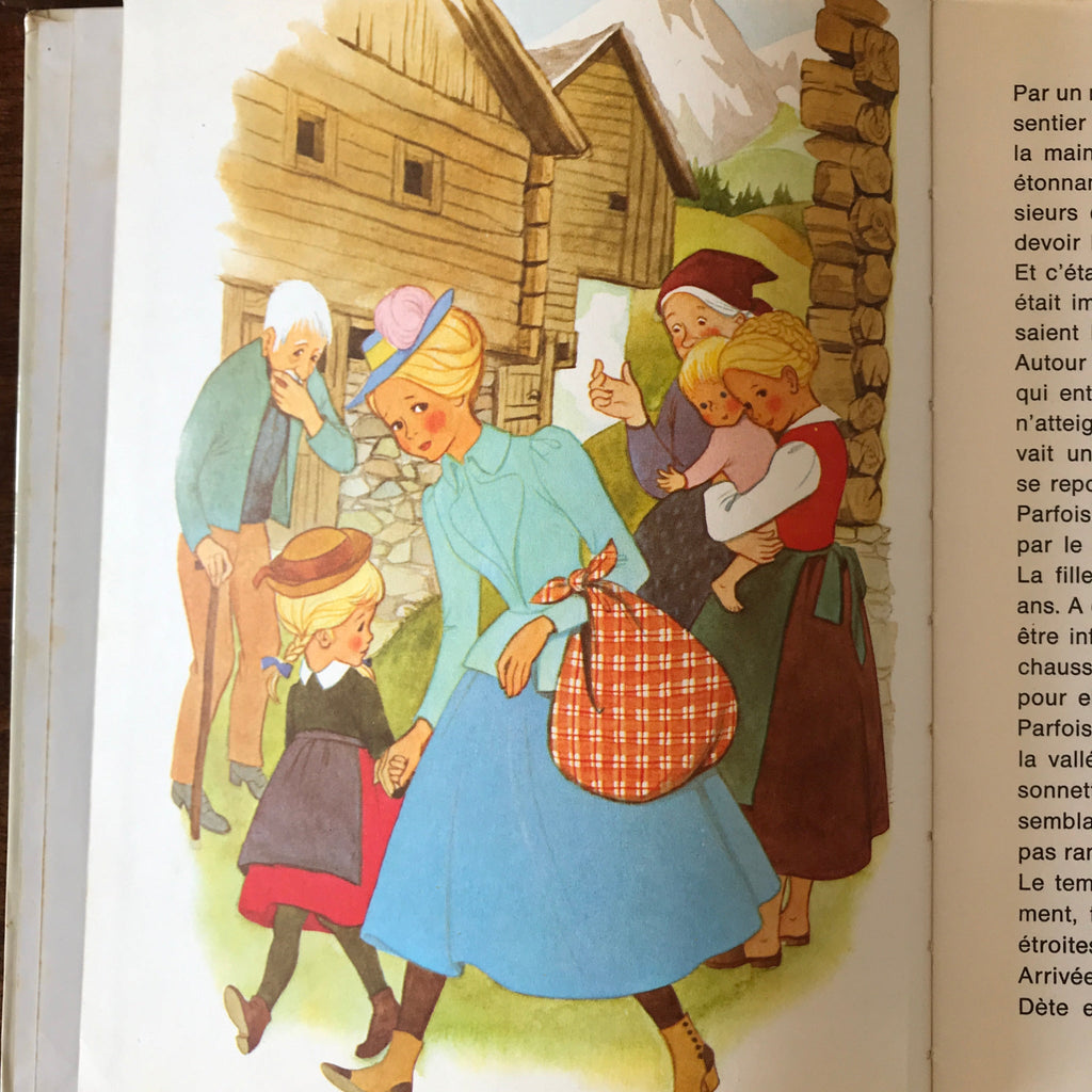 Livre illustré vintage pour enfant Heidi enfant de la montagne par Johanna Spyri 1972 par Hello Broc brocante en ligne