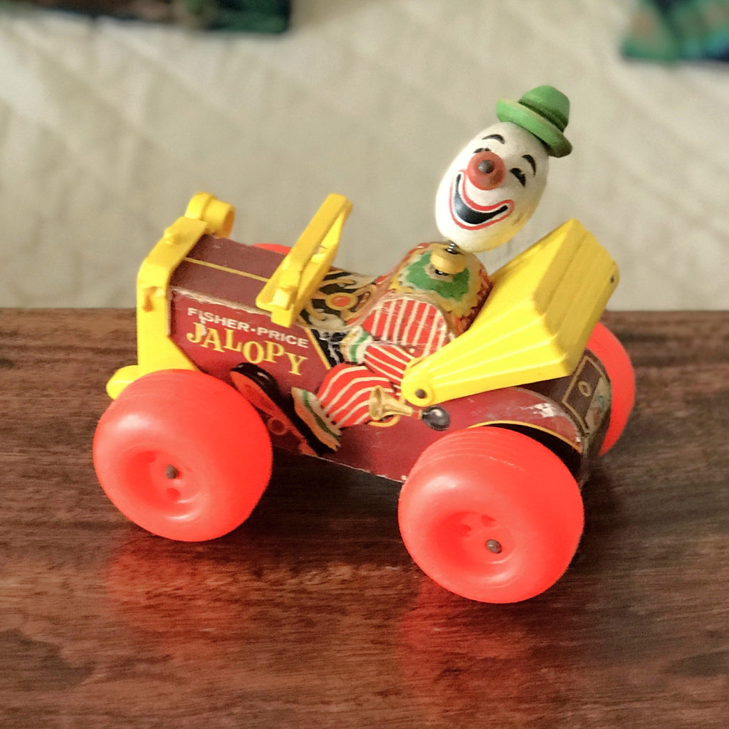 Jouet à tirer Jalopy de Fisher Price années 60 par Hello Broc brocante en ligne
