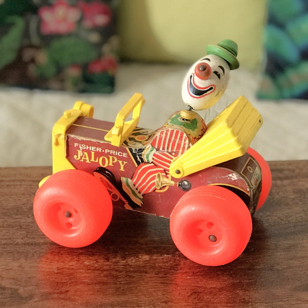 Jouet à tirer Jalopy de Fisher Price années 60 par Hello Broc brocante en ligne