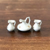 Ensemble de 3 céramiques blanches vintage miniatures décor doré par Hello Broc brocante en ligne