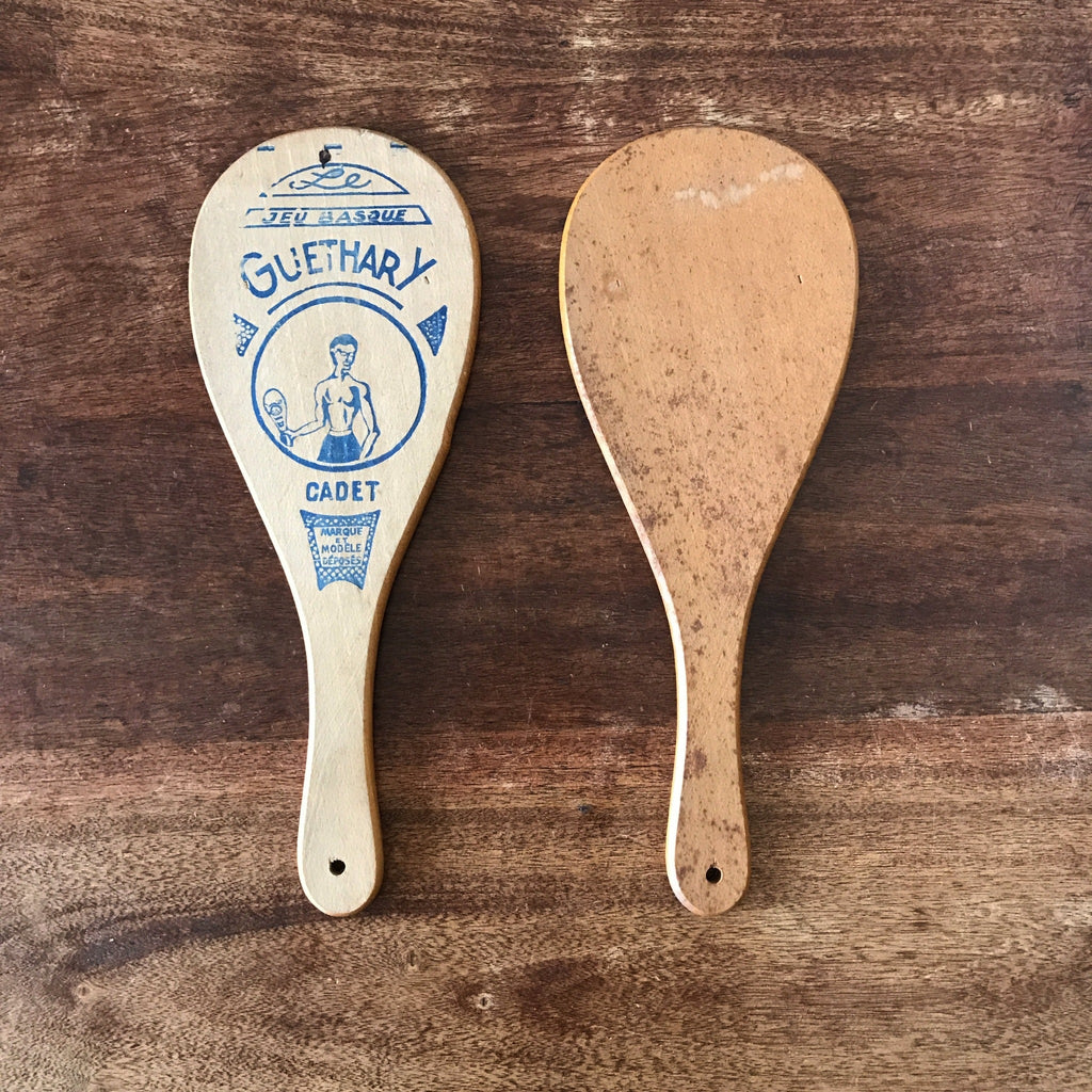 Lot de 2 raquettes en bois pour Jokari années 50 / 60 par Hello Broc brocante en ligne