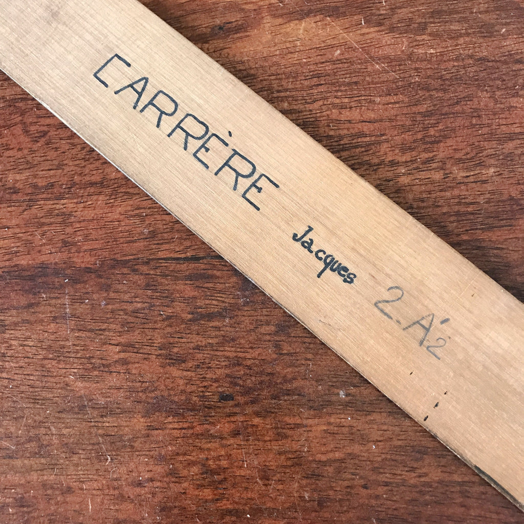 Règle en T vintage en bois pour dessin et géométrie par Hello Broc brocante en ligne