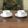 Lot de 2 tasses à thé et 2 soucoupes Arcopal en verre opalin blanc contenance de 20 cl par  Hello Broc brocante en ligne