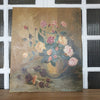 Tableau huile sur toile bouquet de fleurs, marrons et champignon 54 x 65 cm - Hello Broc