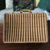 Valisette vintage en rotin tressé 41 x 28 x 15 cm - Hello Broc