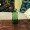 Bouteille carrée en verre moulé vert - Hello Broc