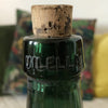 Bouteille vintage décorative en verre moulé vert Vilella - Hello Broc
