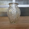 Petit vase style Art Déco en verre moulé transparent forme arrondie et hexagonale - Hello Broc