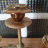 Paire de chandeliers à 3 branches en bronze doré, laiton et onyx Napoléon 3 - Hello Broc