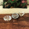 Lot de 3 petits bougeoirs désassortis en verre moulé - Hello Broc