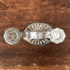 Bougeoir double en verre moulé en forme de cor de chasse par Hello Broc brocante en ligne