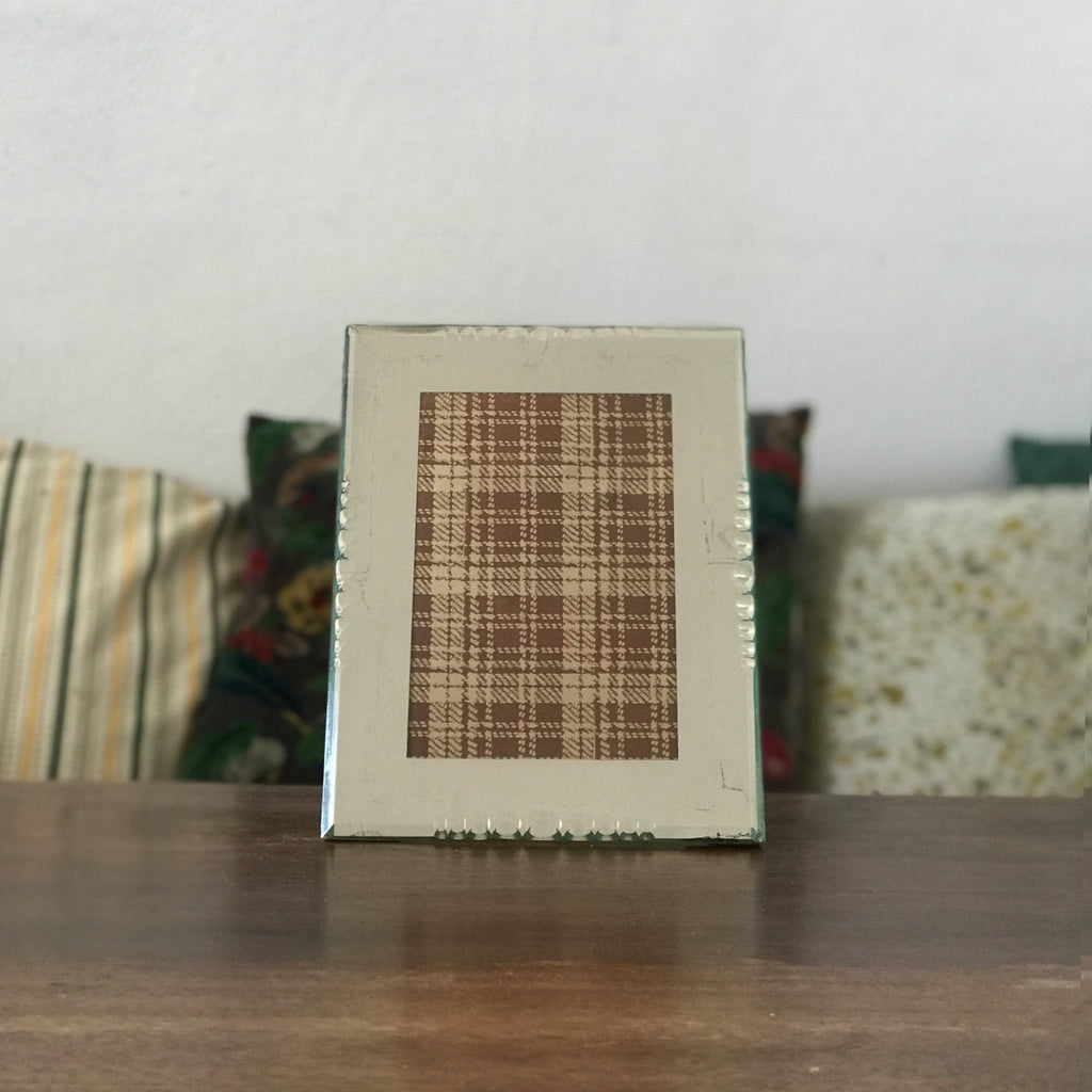 Cadre photo miroir à poser biseauté motifs décoratifs 24 x 18 cm par Hello Broc brocante en ligne