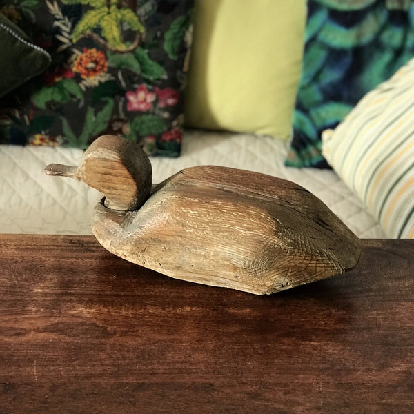 Grand canard de 40 cm en bois sculpté - Hello Broc