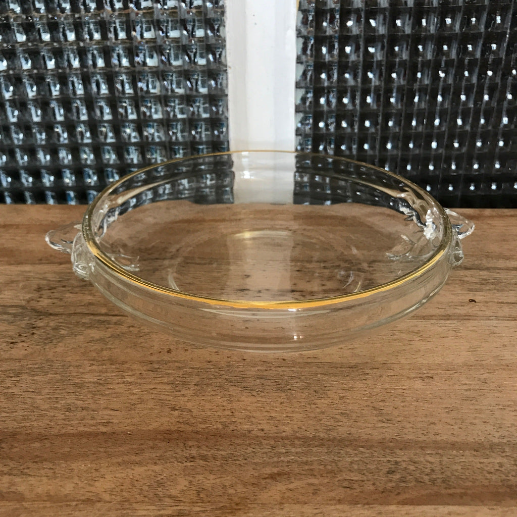 Coupelle en verre moulé anses décorées liseré doré - Hello Broc