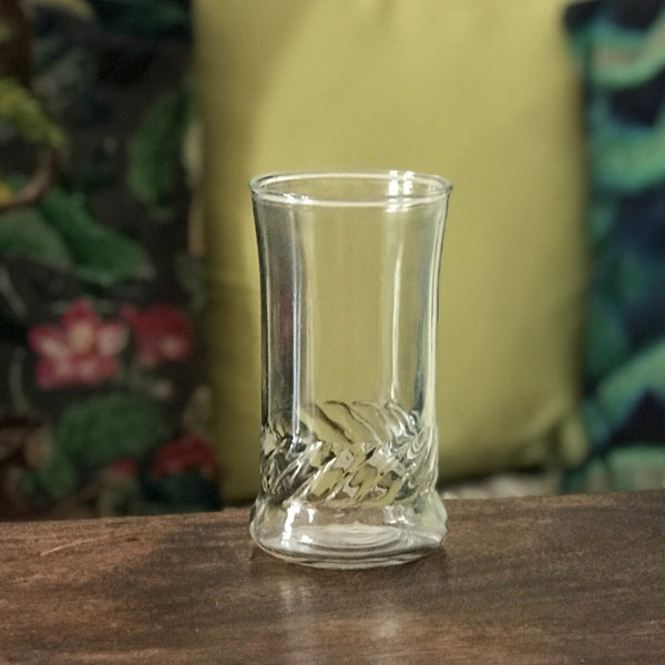 Petit vase rouleau en verre moulé transparent - Hello Broc