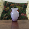Petit vase en verre opalin mauve hauteur 13,5 cm par Hello Broc brocante en ligne