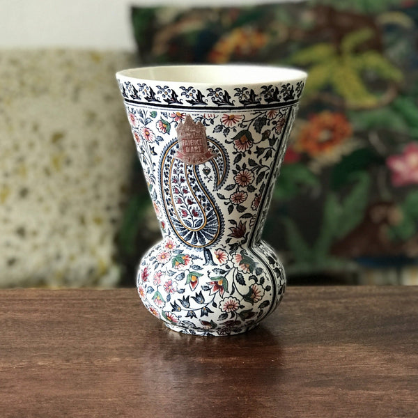 Vase en faïence de Gien décor Cachemire ou Bothée - Hello Broc