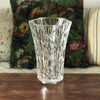 Grand vase cristal d'Arques moulé évasé hexagonal par Hello Broc brocante en ligne hauteur 21 cm