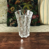 Grand vase cristal d'Arques moulé évasé hexagonal par Hello Broc brocante en ligne hauteur 21 cm