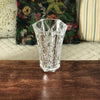 Grand vase cristal d'Arques moulé évasé hexagonal par Hello Broc brocante en ligne hauteur 21 cm