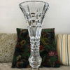 Soliflore sur pied rond en cristal taillé haut évasé 25 cm - Hello Broc