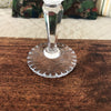 Soliflore sur pied rond en cristal taillé haut évasé 25 cm - Hello Broc
