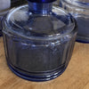 Ensemble garniture de toilette en verre moulé bleu - Hello Broc