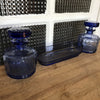 Ensemble garniture de toilette en verre moulé bleu - Hello Broc