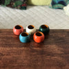 Lot de 5 ronds de serviette multicolores en bambou laqué - Hello Broc
