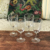 Lot de 3 ou 4 verres à vin sur pied en cristal gravé - Hello Broc