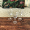 Lot de 3 verres à vin cuit, porto ou apéritif en cristal évasé gravé traits droits entrecroisés - Hello Broc