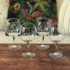 Lot de 4 verres ballon sur pied en cristal gravé décor années 80 par Hello Broc brocante en ligne