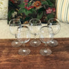 Lot de 5 verres ballon sur pied en cristal gravé décor années 80 par Hello Broc brocante en ligne