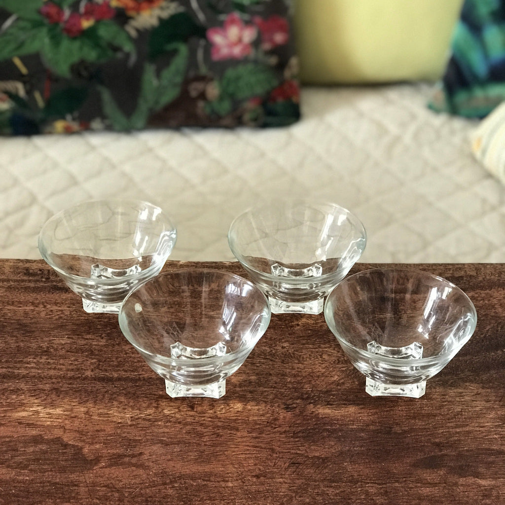 Lot de 4 ou 6 coupes à champagne évasées base carrée - Hello Broc