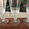 Lot de 3 flûtes à champagne en cristal décor bas corps ovales en verre brouillé par Hello Broc brocante en ligne