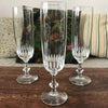 Lot de 3 flûtes à champagne en cristal décor bas corps ovales en verre brouillé par Hello Broc brocante en ligne