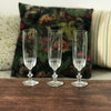 Lot de 3 flûtes à champagne en cristal décor bas corps ovales en verre brouillé par Hello Broc brocante en ligne