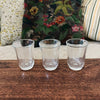 Lot de 3 verres anciens de bistrot à liqueur en verre moulé début XXème - Hello Broc brocante en ligne