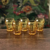 Lot de 5 verres à liqueur en verre moulé orange - Hello Broc