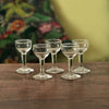 Lot de 5 mini verres à liqueur sur pied en verre soufflé mini ballon Circa 1920 contenance de 1 cl - Hello Broc brocante en ligne