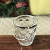 Petit seau à glace en verre moulé et acier chromé - Hello Broc