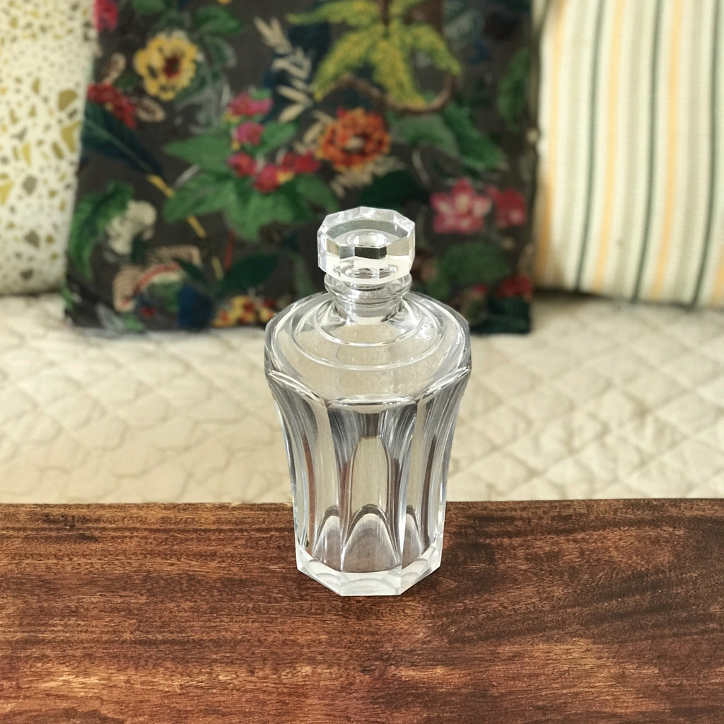Carafe octogonale en cristal attribuée à Saint Louis avec bouchon d'origine Circa 1930 1940 - Hello Broc