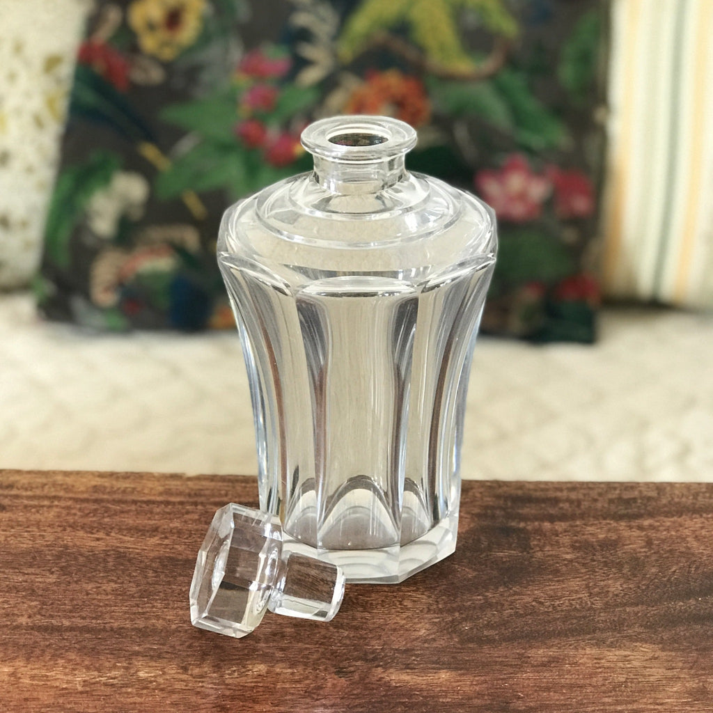 Carafe octogonale en cristal attribuée à Saint Louis avec bouchon d'origine Circa 1930 1940 - Hello Broc