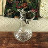 Aiguière carafe Art Nouveau en verre moulé et étain par Hello Broc brocante en ligne