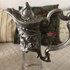 Aiguière carafe Art Nouveau en verre moulé et étain par Hello Broc brocante en ligne