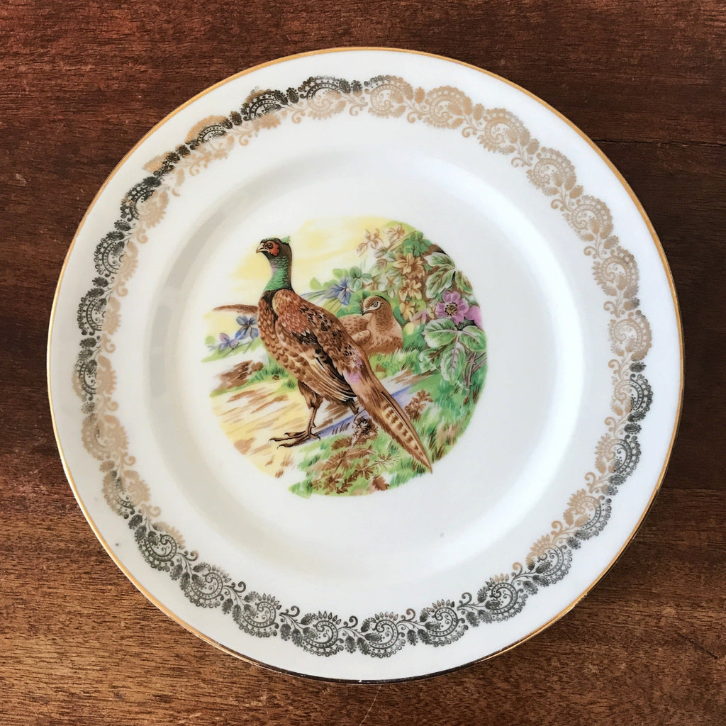 Lot de 3 assiettes décor Volatiles de chasse en porcelaine de Limoges - Hello Broc